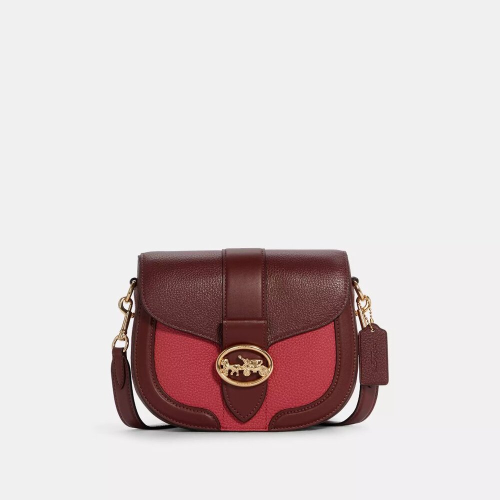 Coach Georgie Saddle Bag In Colorblock